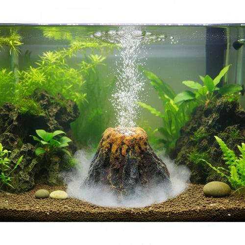 Décoration Volcanique à Bulles pour Aquarium | Spectacle - Mimidol