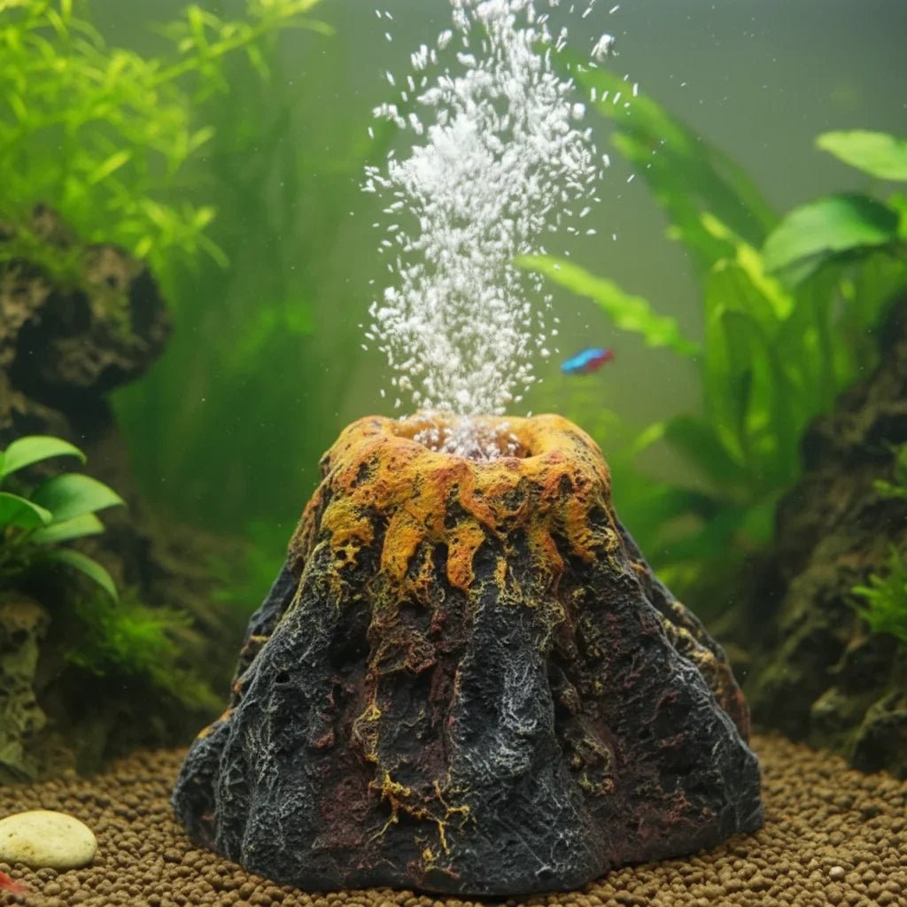 Décoration Volcanique à Bulles pour Aquarium | Spectacle - Mimidol