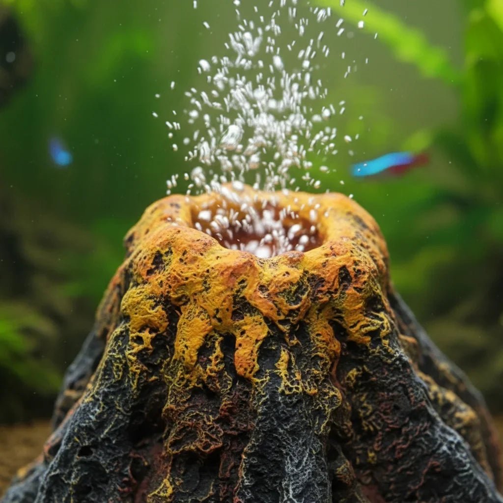 Décoration Volcanique à Bulles pour Aquarium | Spectacle - Mimidol