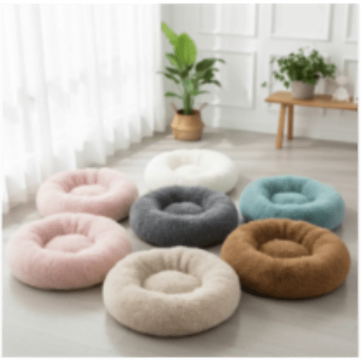 Lit Rond Super Doux pour Animaux - Confort Ultime pour Votre Compagnon - Mimidol